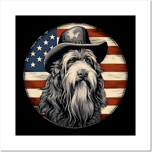 Bearded Collie 4th of July Posters and Art